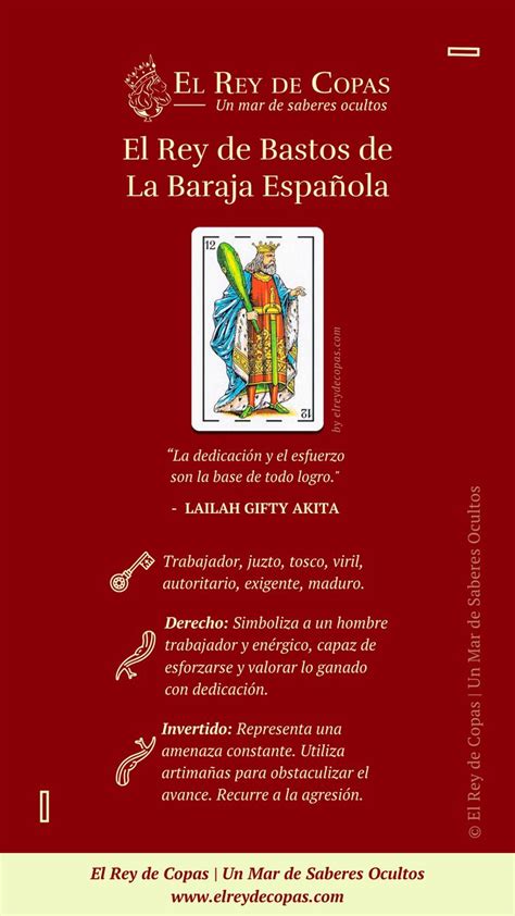 rey de bastos baraja espaola|Interpretación del Rey de Bastos de la Baraja。